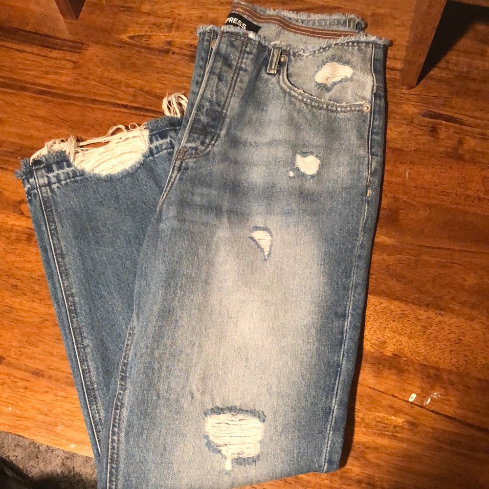 Express straight ankle high rise jeans